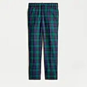 J. Crew Cameron slim crop pant in Black Watch tartan stretch wool